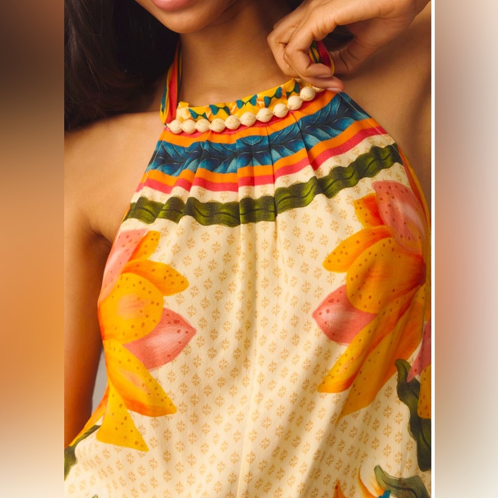 FARM RIO Floral Halter Jumpsuit - Picture 4 of 12